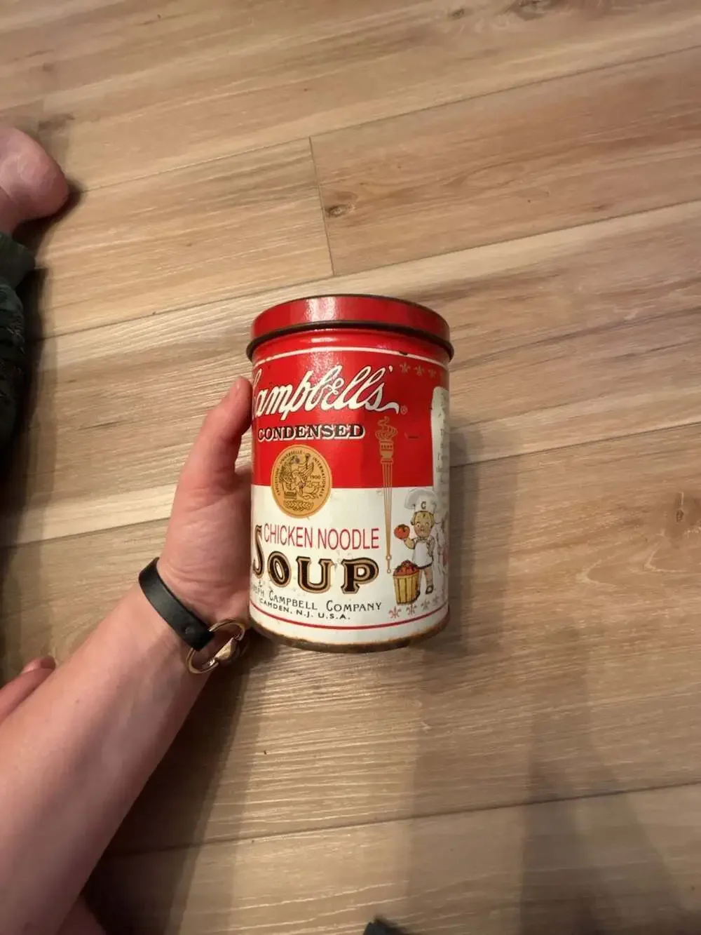 Vintage Campbell's Condensed Chicken Noodle Soup Metal Coin Bank